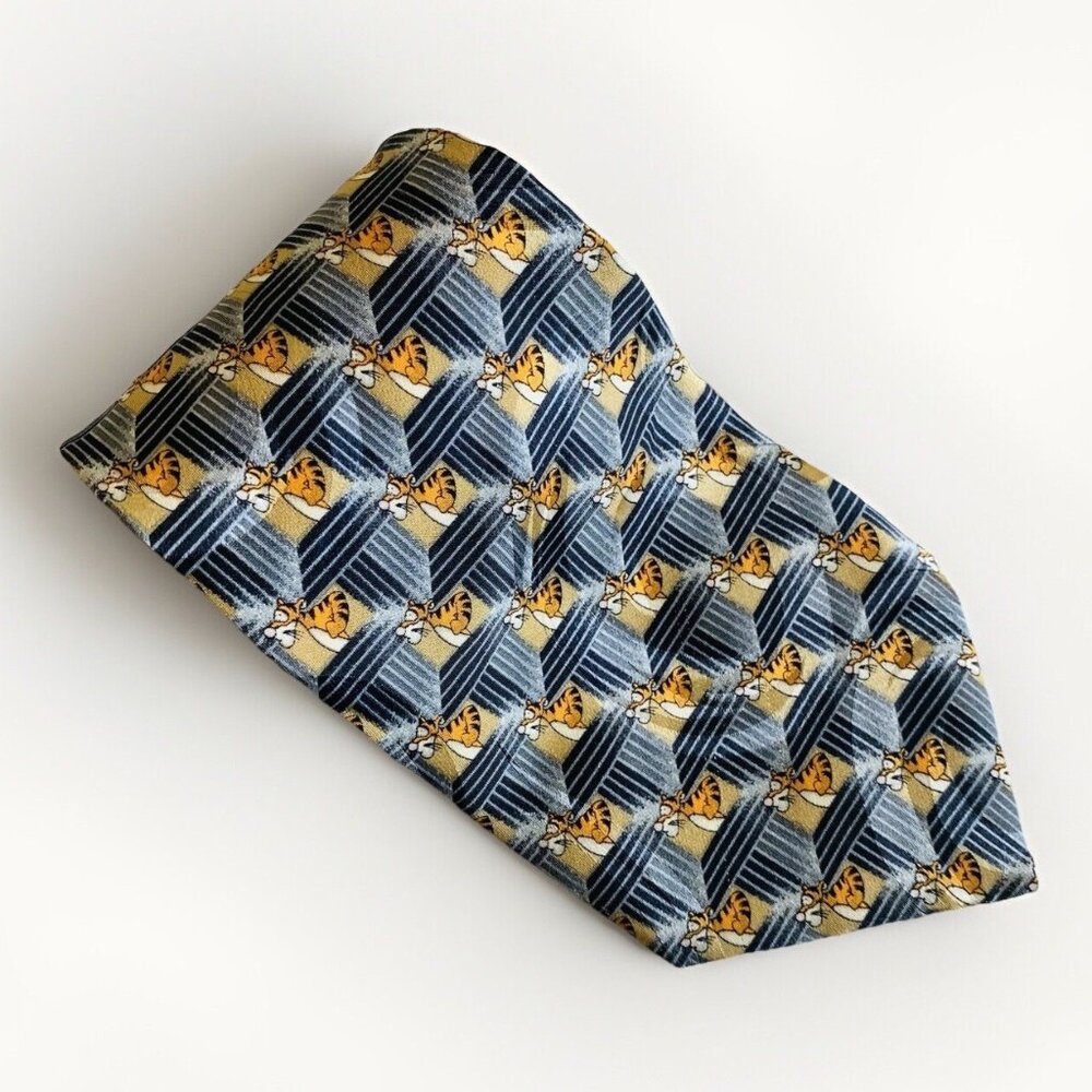 Vintage‎ Disney Store Winnie The Pooh Tigger 100% Silk Men’s Neck Tie